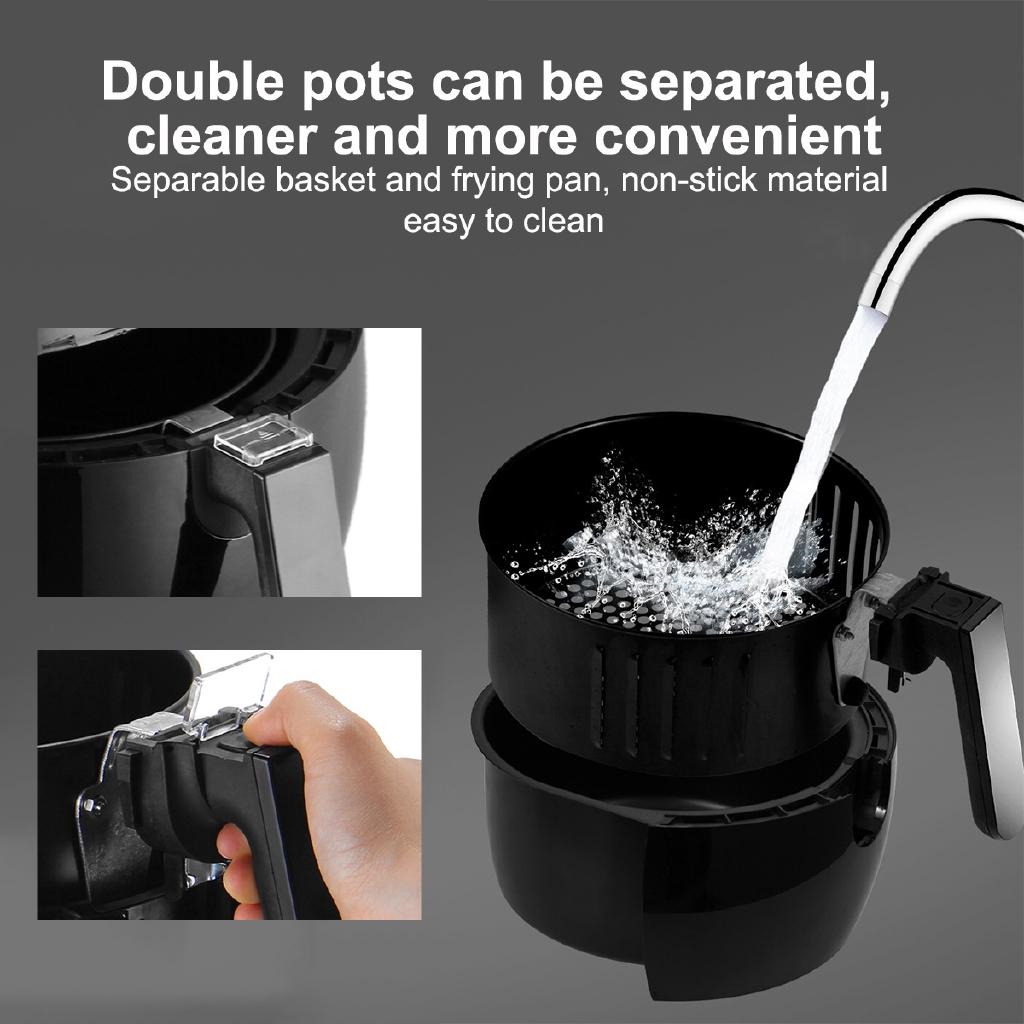 1400W 5.2L Multi-Purpose Temperature Control Oil Free Air Fryer LCD Touch Screen