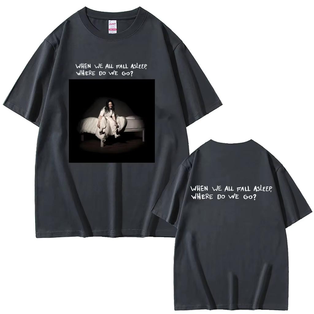 When We All Fall Asleep Where Do We Go 2026 Maglietta Uomo Donna Moda Musica Pop T-shirt a Manica Corta