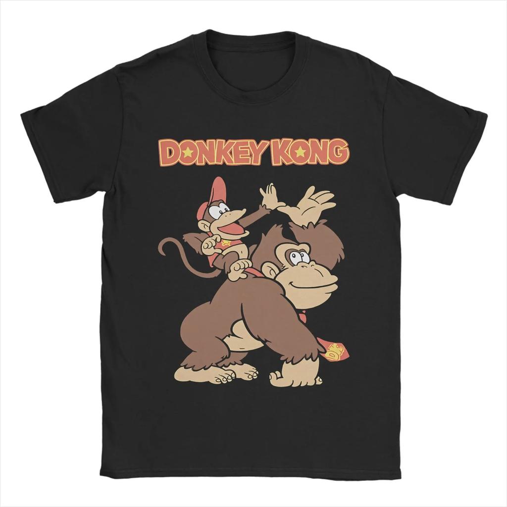 2026 New Fashion Funny Donkey Kong Video Games High Quality Soft T Shirts Men's O-neck Short Sleeve Tops Cotton Summer Tops Y2K