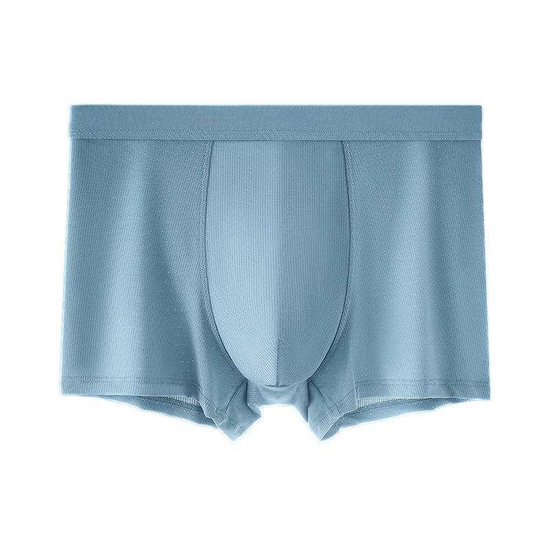 5pcs Men's Underwear Men's Summer Thin Mesh Ice Silk Flat Corner Shorts Four Corner Shorts Boxer Brief