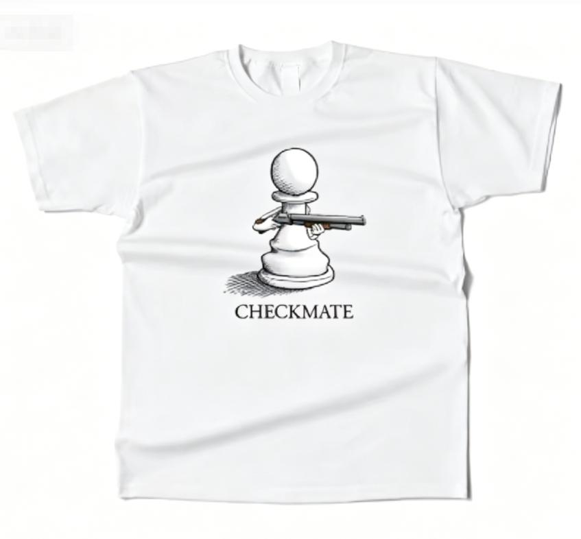 Unisexs Cotton Checkmate Graphic Chess Funny T Shirt Street Casual Style Tee for Unisex and WoUnisex Moisture Wicking Graphic T Shirts