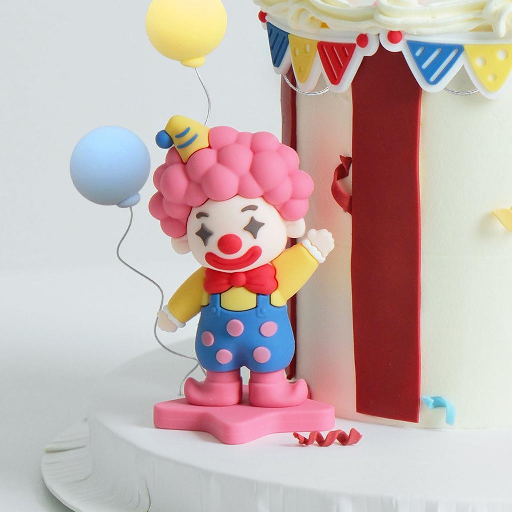 12pcs Circus Cake Decorations Clown Animal Ball Cake Selection Carnival Birthday Party Supplies Circus Baby Shower Decorations