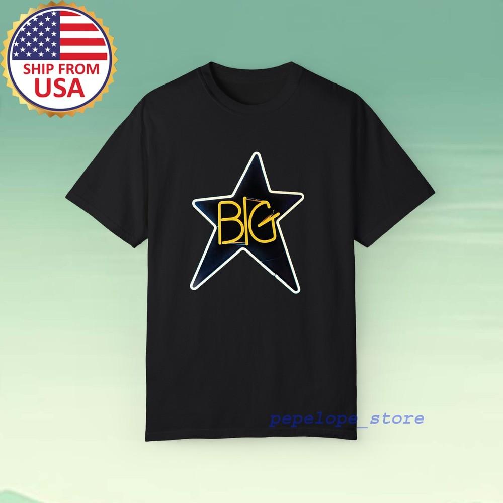Big Star Records Men#039;s Black Size S5XL Unisex T-Shirt L