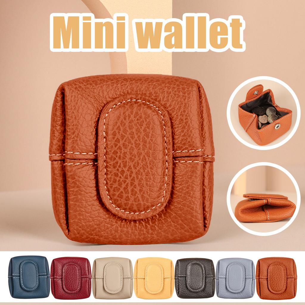 Coin Purse, Top Layer Cowhide Cute Wallet, Key Storage, Ladies' Small Cowhide Wallet