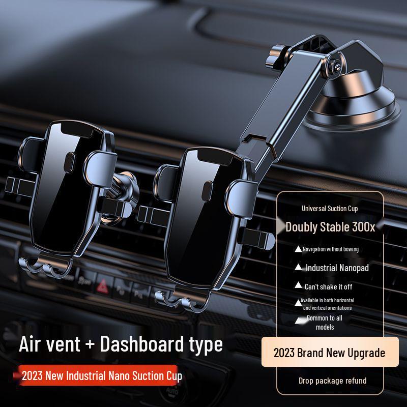 Universal Car Phone Holder with Suction Cup & Air Vent Clip