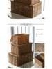 Woven Sea Vine & Bamboo Rectangle Snack Storage Basket
