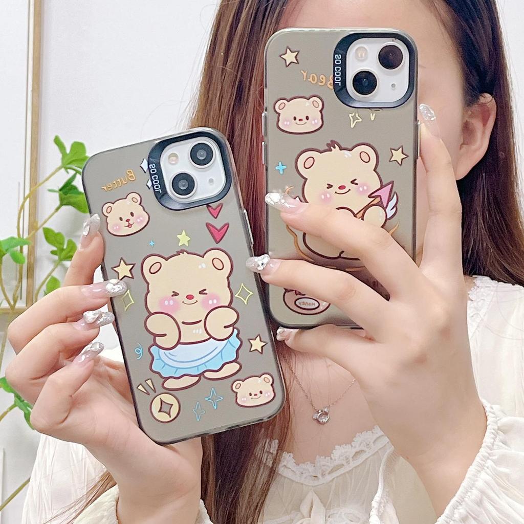 Laser Amor Bär Silikonhülle für Xiaomi Redmi Note 12 11 Samsung A54 A24 A14 Oppo A78 A58 A38 Tecno Spark 10 30C Funda Bemalte Hülle Weiche TPU Bumper