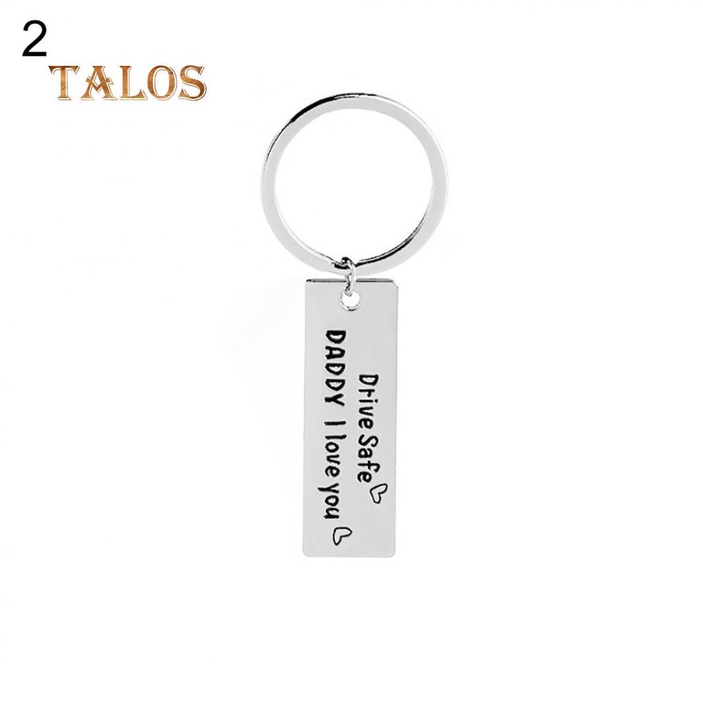Trucker Dad Gift Drive Safe Keychain Carving Letter Tag Pendant Men Key Ring Suspension Trinket