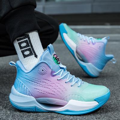 Nitrogen Anti-slip Basketball Shoes for Boys, Children and Young Professional Practical Lightweight Breathable Sports Shoes for Women Luminous