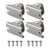 Living Room Silver Small Casters Rubber Casters Smooth Rolling Silent Operation Easy Installation Multi-surface Use