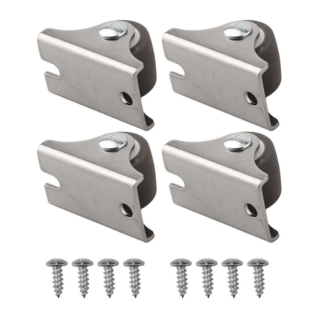 Living Room Silver Small Casters Rubber Casters Smooth Rolling Silent Operation Easy Installation Multi-surface Use