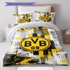 Borussia Dortmund BVB 09 Graffiti Stadium Print 3‑Pieces Duvet Cover Set Soccer Fan Bedding Bedroom Home Decor Without Pillow Core Comforter