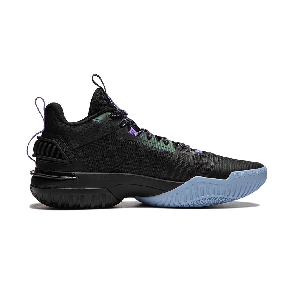 Li Ning Storm 2024 Cushioning Breathable Lightweight Rebound Low Top Basketball Shoes Men's Black ABFU017-1