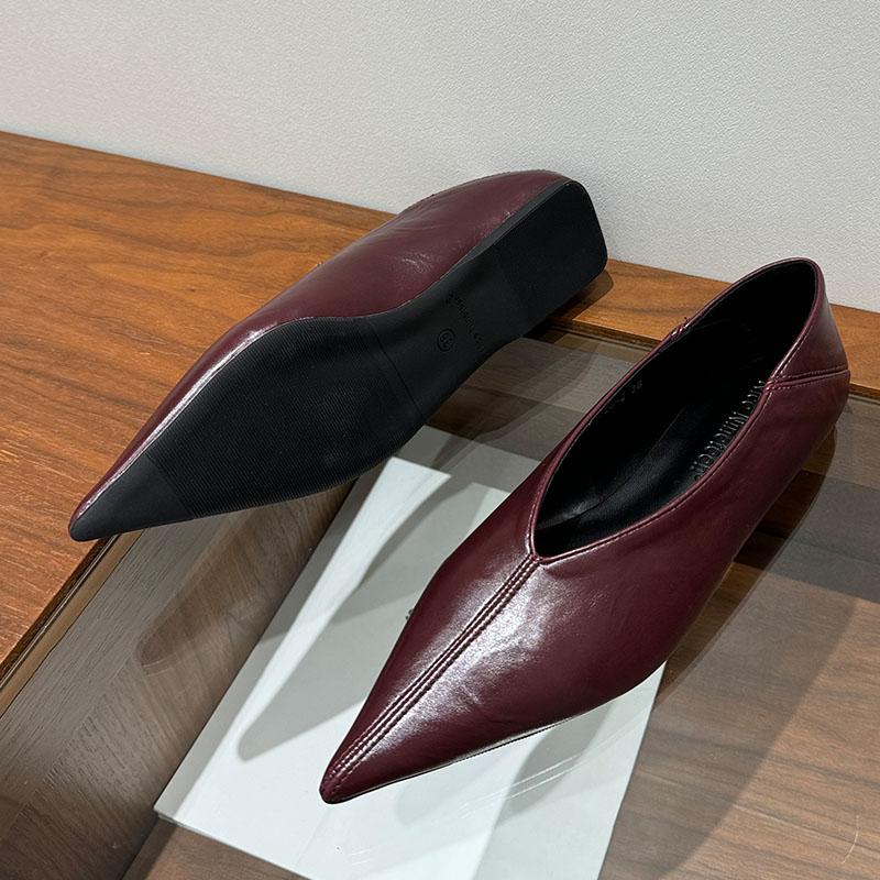 Footwear Pointed Toe Office Lady Flats Shoes Fashion Shallow Women Flats With Shoes Casual Soft Female Slides