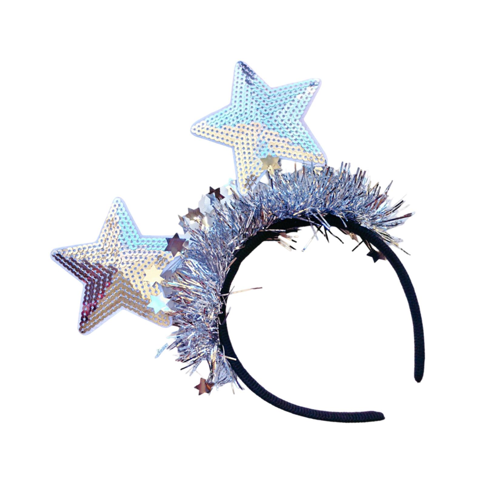 

Comfortable Skull Hair Hoop Unique Holiday Hair Band Colorful Streamer Headgear for Birthdays, Wedding серебряный