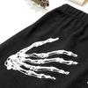 Women Shorts High Waist Butt-grabbing Skeleton Hands Print Thin Anti-exposure Slim Fit Soft Breathable Yoga Jogging Shorts Activewear