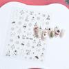 Christmas Lovely Cartoon Bowknot Santa Claus Snowman Christmas Tree Elk Snowflake Nail Art Stickers Xmas Cute Manicure Decals