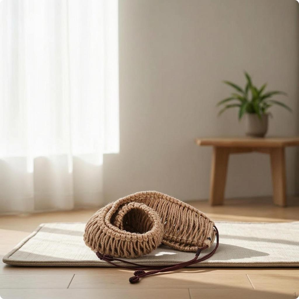 Percussion Pan Rope Handwoven Steel Tongue Drum Accessory with Tie Cords Handmade Decorative