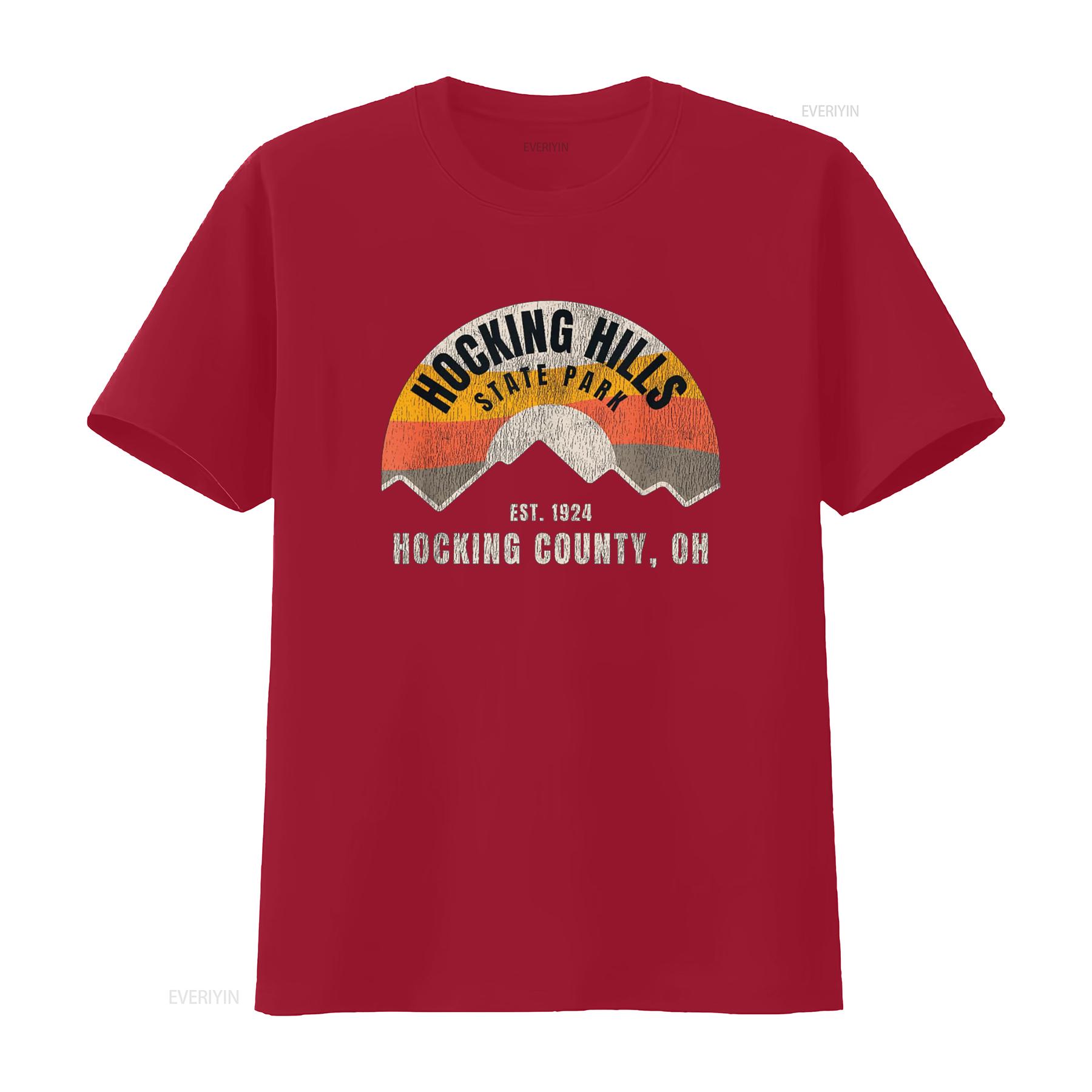 Retro Hocking Hills State Park Souvenir T Shirt vintage Washed Versatile Stylish Soft designer clothes Slightly Stretched S