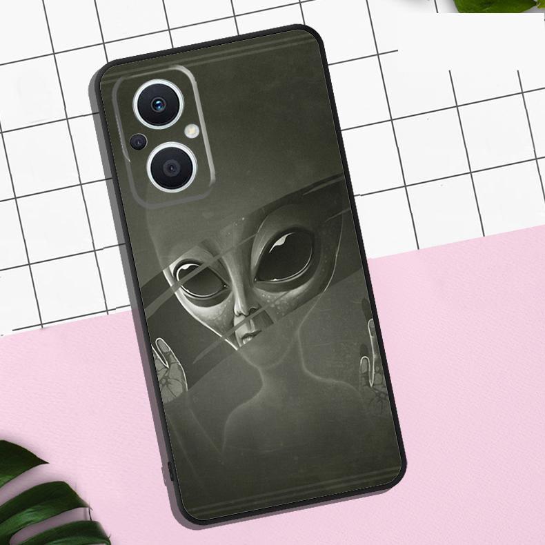 Alien Kawaii Art Case For OPPO Reno 13F 13 12 12F 11 11F 8T 7 8 10 Pro OPPO Find X8 Pro X6 X3 X5 Lite Cover