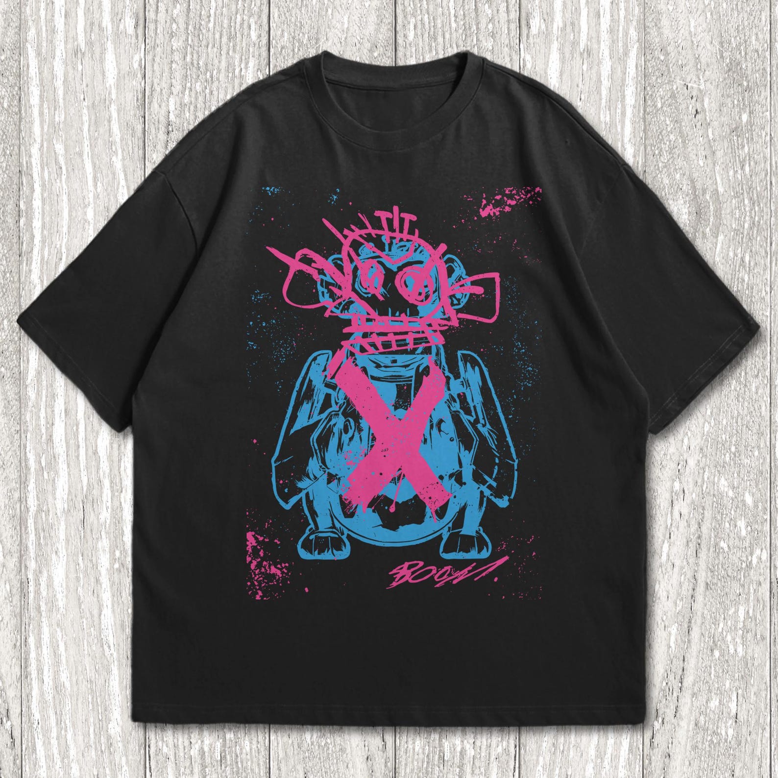 Jinx Monkey Graffiti Shirt, Jinx T-Shirt, Arcane Shirt, League of Legends (LOL) Gaming Shirt S