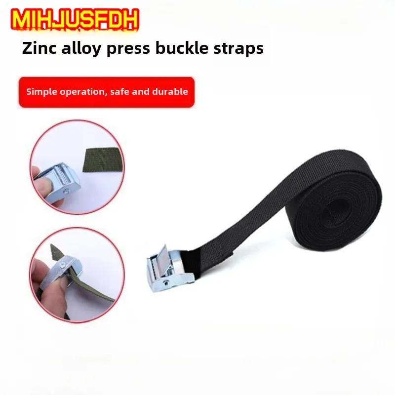 Functional 3pcs Cargo Tie Down Straps 2M Ratchet Belt Metal Buckle for Car Motorcycle Bike Truck Luggage Bag Tow Rope