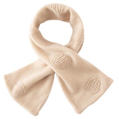 Kamelien-Strick-Doppellagen-Kaschmir-Snood-Schal - Kurzer, dicker Nackenschutz für Damen