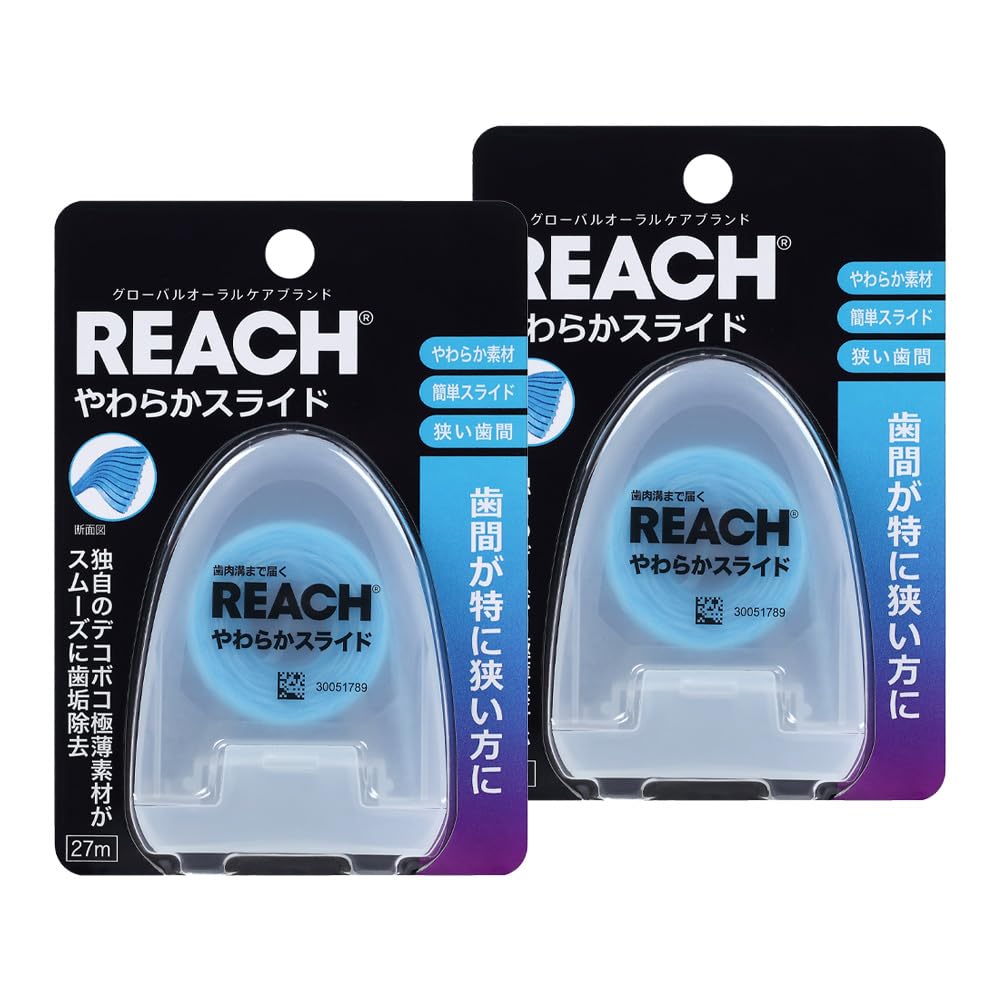 Reach Dental Floss Soft Slides Thin and soft floss (2-pack) -
