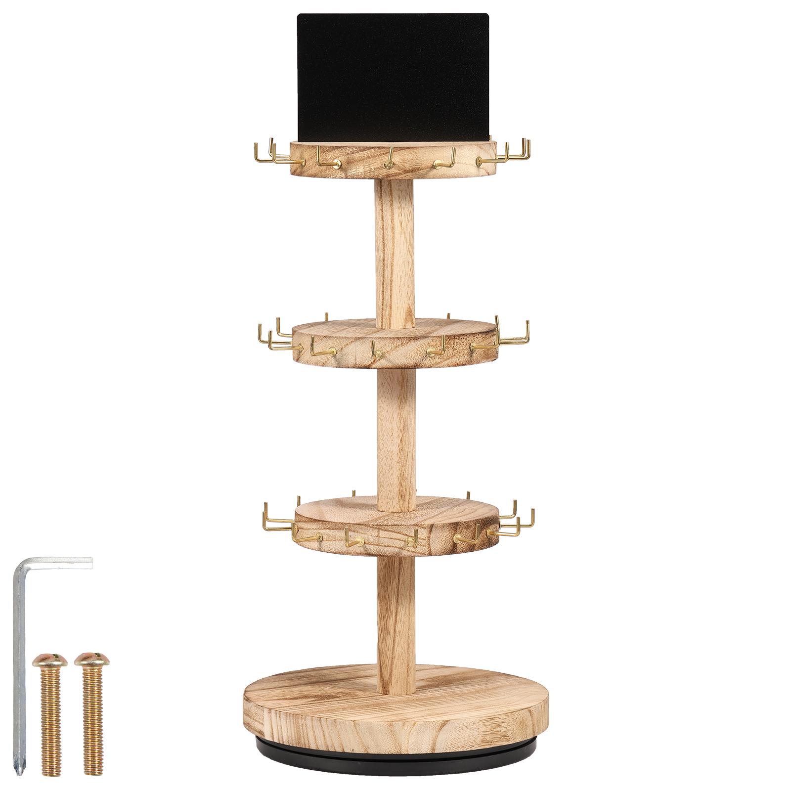 

3 Tiers DIY Multifunctional Earring Display Rack Necklace Ring Storage Rack Detachable Bottom Bracelet Jewelry Storage Rack