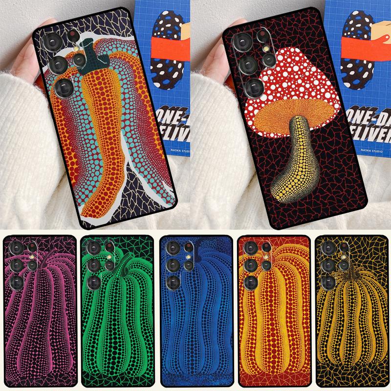Yayoi Kusama Pumpkin Art Phone Case For Samsung Galaxy S23 S22 Ultra Note 20 Note 10 S8 S9 S10 Plus S20 FE S21 Ultra