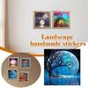 5D Diamond Painting Scenery Moon Round Drill Full Drill Inverted Tree Diy Cross Stitch Tree Inverted Decoration Painting 30*30 In Stock