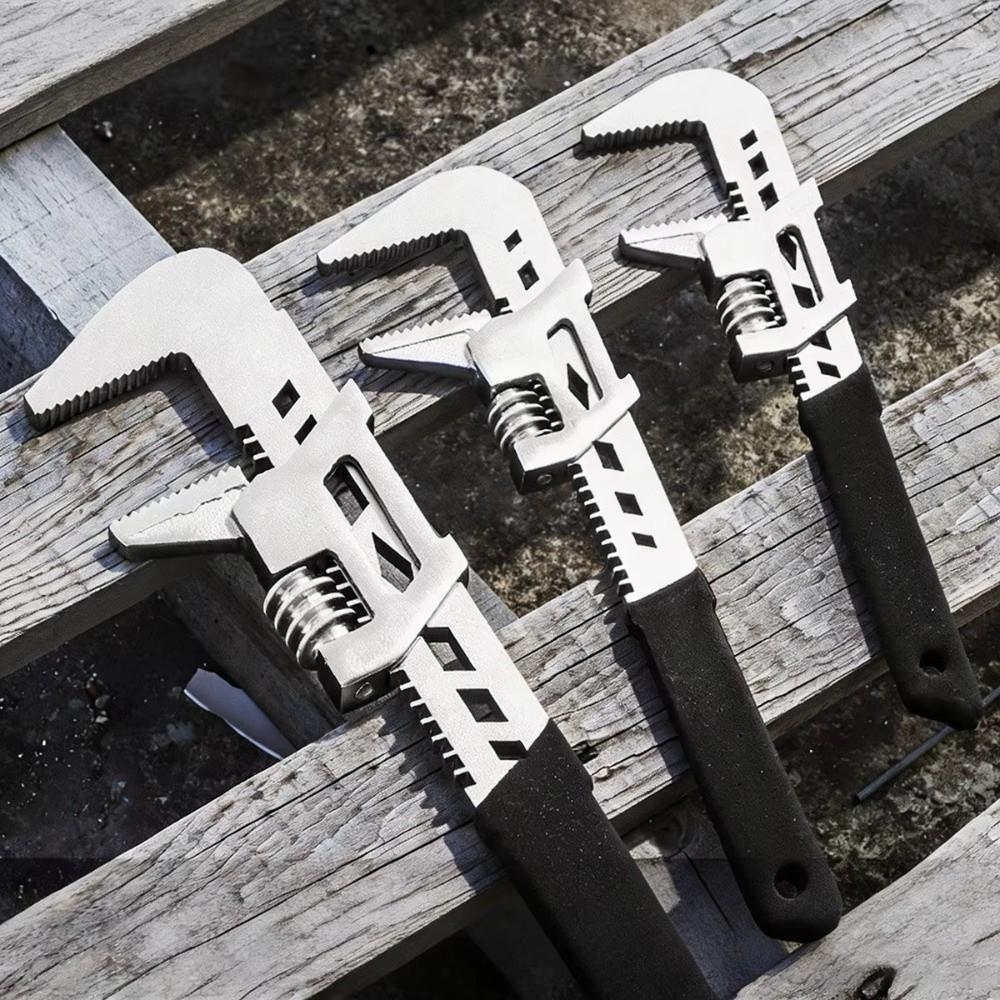 Large Opening Universal Adjustable Wrench Wide Jaw Opening Wrench  For Bathroom Pipe