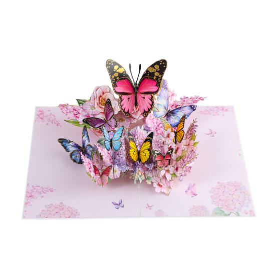 Kelebek 3D Açılır Doğum Günü Kartı El Yapımı Sürpriz Tebrik Kartı Karmaşık Kesim Tasarımlı Eşsiz Hediye Arkadaşlar Aile Yıl Dönümü Dilekleri