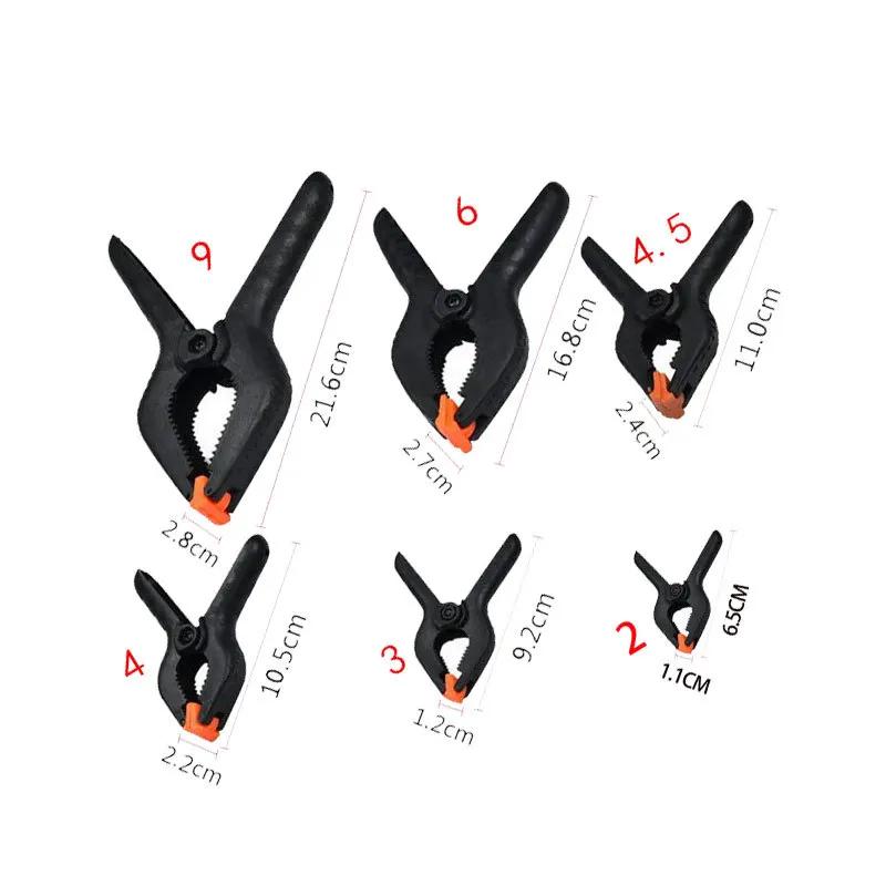 2pc Plastic Nylon Adjustable Woodworking Clamps Small Heavy Duty Clips for Crafts Backdrop Stand Woodworking Photography Studios