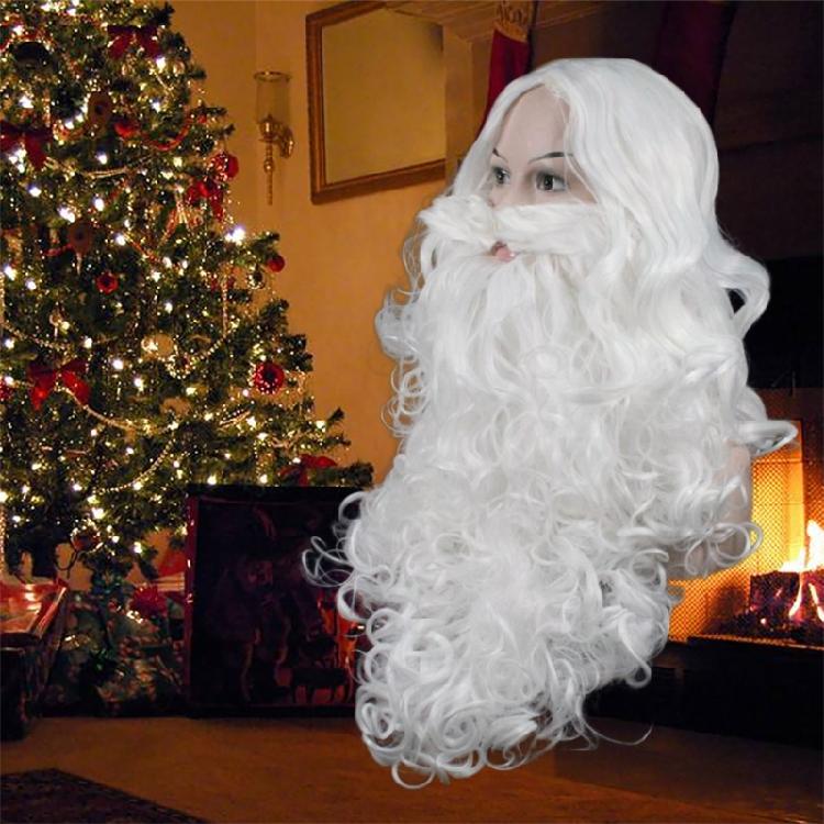 White Santa Beard and Wig Set Christmas Clause Cosplay Costume Accessories