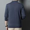 Spring and Autumn Men's Wool Sweater High-end Knitted Cashmere Men's Long-sleeved T-shirt Lapel Shirt