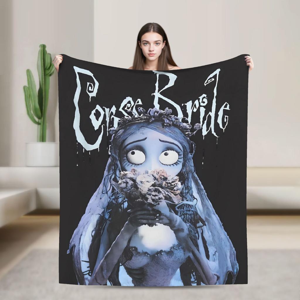 Anime Film Corpse Bride Decke Warm Weich Mode Plüsch Überwurfdecke Für Jungen Mädchen Outdoor Flanell Tagesdecke Bettbezug