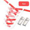 1 Pair No Tie Shoelaces Magnetic Metal Lock Elastic Shoe Laces Colorful Flat Leisure for Men and Women Lazy Shoelace Accessories