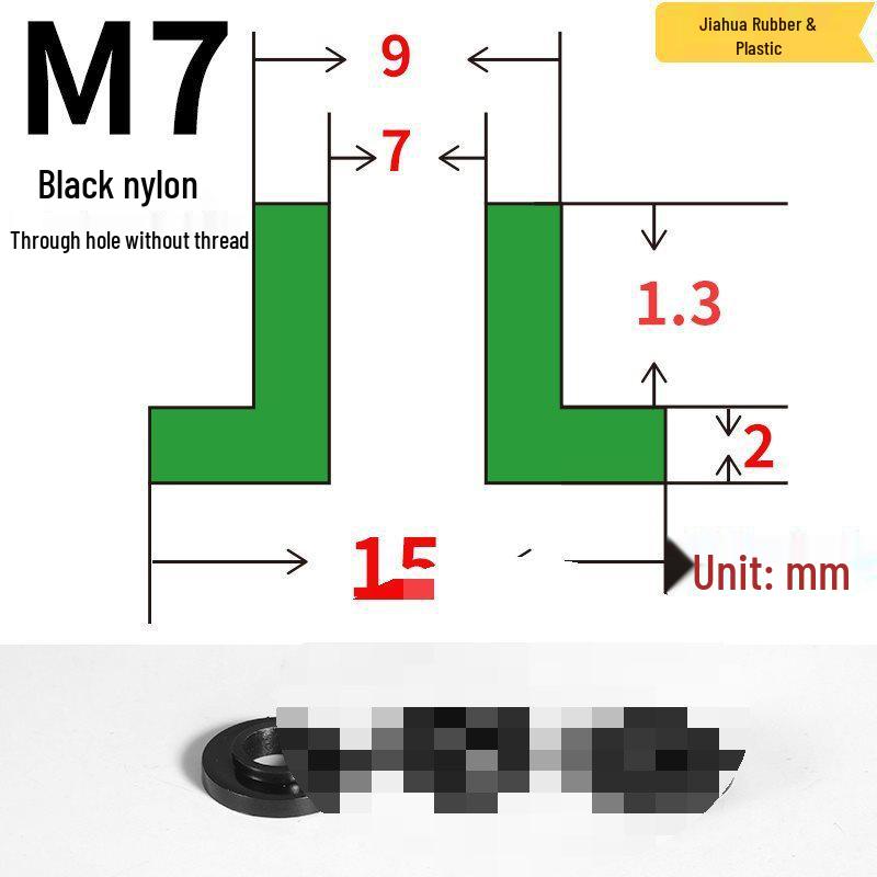 T-förmige Nylon-Dichtungsscheibe M3-M35 Gewinde Isolierabstandshalter
