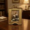 Tabletop Picture Frame Vintage Resin Ornate Design for Desk, Shelf