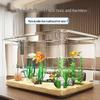 Acvariu Transparent Acrilic pentru Pești și Broaște Țestoase - Acvariu Mic de Birou Ecologic pentru Creștere în Sufragerie