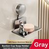 Suction Cup Soap Holder Wall Mounted Soap Storage Drain Rack Bathroom Shower Soap Holder Household Soap Tray Storage Organizer