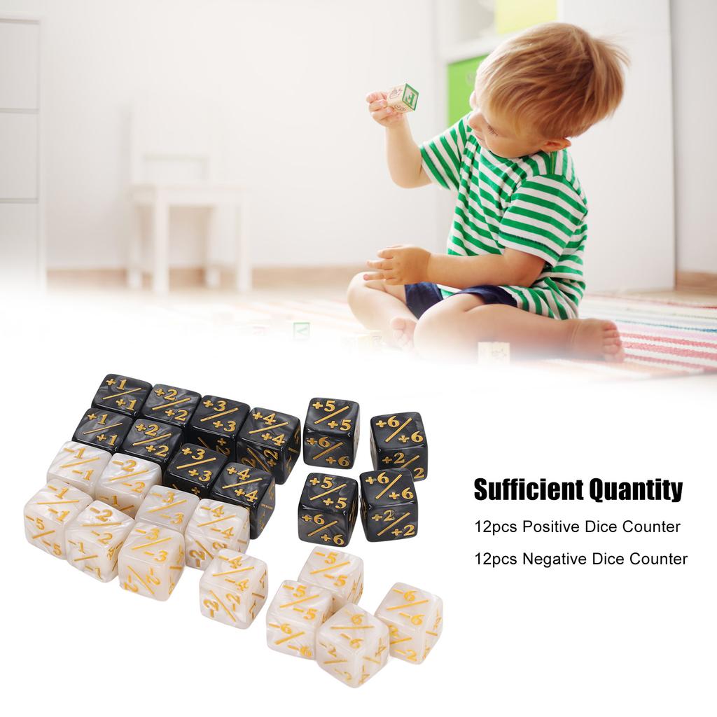 24 Pieces Dice Counters Acrylic Marble Creature Stats Clear Number Compatible Card Gaming Dice Counters
