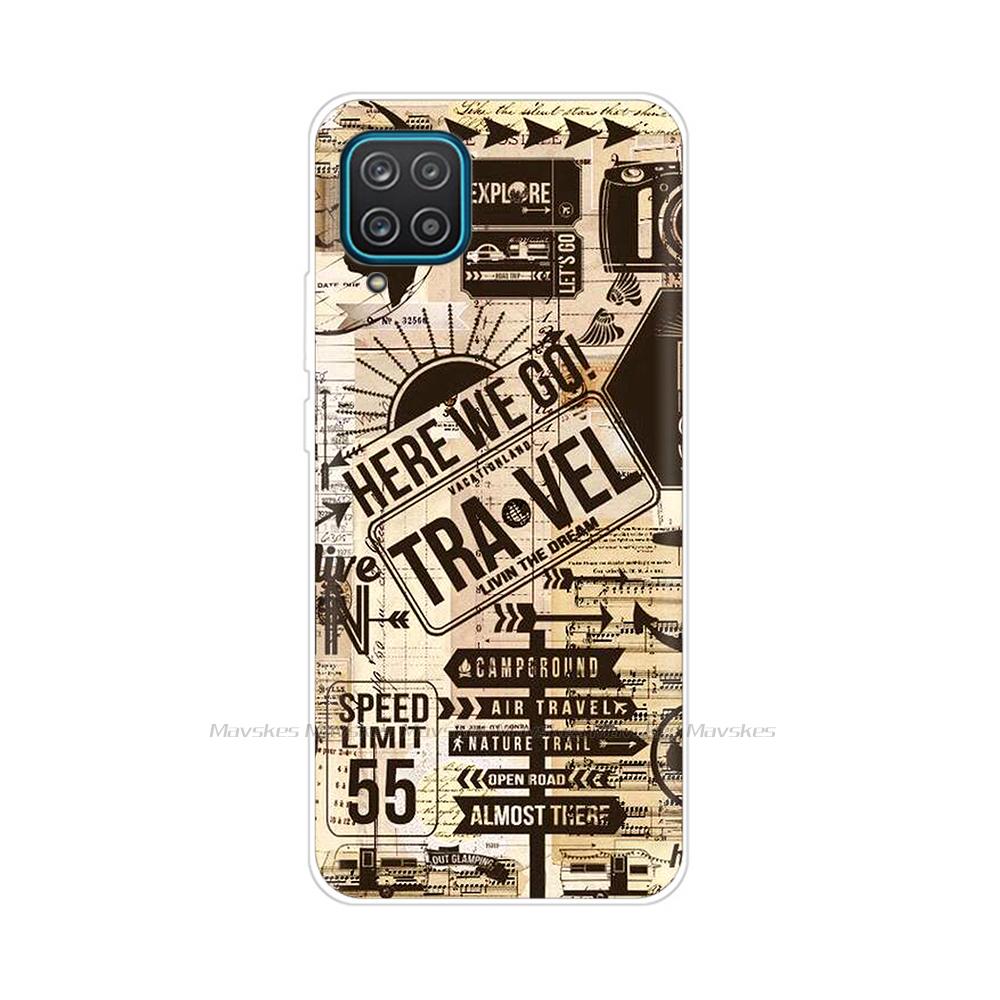 Soft Silicon Cover For Samsung Galaxy A12 Case Cute Flower Cat Bumper For Samsung A12 Phone Case Cover For Samsung A12 A 12 6.5"