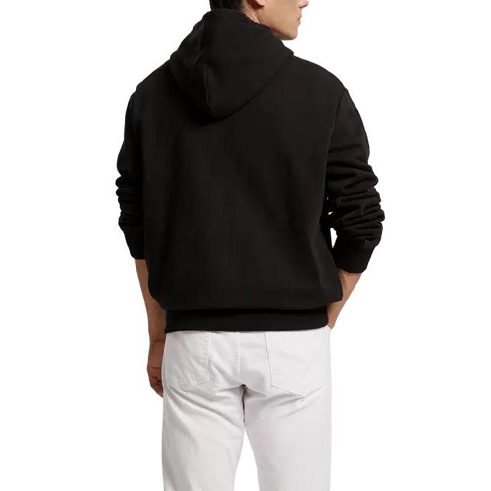 Polo Ralph Lauren SS24 Large Logo Letter Print Hooded Long Sleeve Sweatshirt Unisex Sweatshirt Black MNPOKNI16821962-001