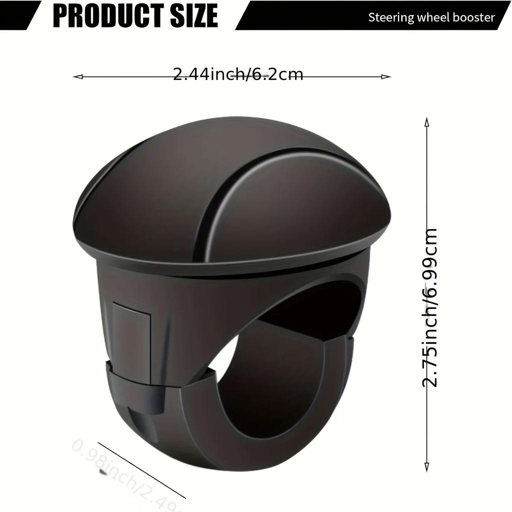 One-Hand Operation with Built-in Metal Bearing & Non-Slip Grip Easy-Grip Silicone Steering Wheel Knob 360° Smooth Rotation