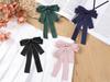 Bowknot Bow Tie Ribbon Brooch Wedding Party Pin Bow Tie Black One Size [Elerevyo] Women's Pre-Tied