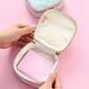 1pc Mesh Embroidered Sanitary Napkin Storage Bag, Reusable Storage Bag, Mini Zipper Square Wallet