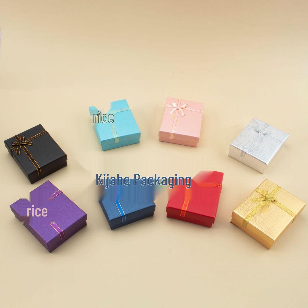 Candy Color Ribbon Bow Necklace Gift Box - High-End Pearlescent Cloud Design