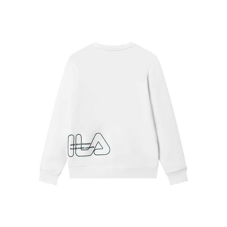 FILA Sweatshirts Men's Cloud White Crew Neck Moderate Regular F11M319202F-WT